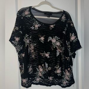 Forever 21 Black and Pink Relaxed Blouse